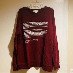 Maroon Shakespeare Pullover Sweater
